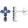 vira jewels Ohrstecker Vira Jewels Silber 925 rhodiniert Saphir-Steine weiß one-size