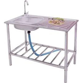 Westerholt Edelstahl Multifunktionswaschtisch 103 x 53 x 57 cm