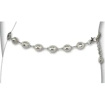 Bernd Götz Kettengürtel BERND GÖTZ "Kettengürtel als funkelndes Hüftcollier für feminine Auftritte", Damen, Gr. S1, silber, Metall, Gürtel
