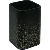 Lashuma Kunststoff Messerhalter Muster: Feuer, Messerblock 9x9 cm Höhe: 14 cm, Küchenmesser Block