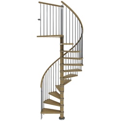 DOLLE Spindeltreppe, Metall, 11 Stufen, max. Geschosshöhe - braun