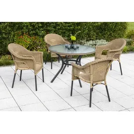 Merxx Ravenna Stapelsessel 61 x 67 x 87 cm natur 2 St.