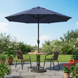 Relaxdays Schirmständer Kunststoff 49 x 49 cm Schwarz/Bronze