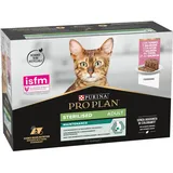 Purina Pro Plan Nassfutter für Katzen, sterilisiert, Lachs Thunfisch, 12 Dosen à 85 g