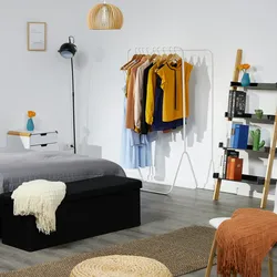 Relaxdays Kleiderständer, HxBxT: 146 x 80 x 44 cm, Kleiderstange, Jacken, Hemden, Metall, freistehende Garderobe, weiß