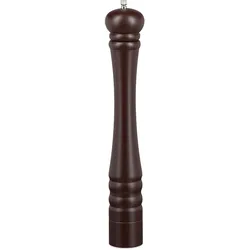 Relaxdays Pfeffermühle Holz, Keramikmahlwerk, groß, HxBxT: 40 x 6 x 6 cm, klassisches Design, schokobraun