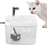 LEKEFETO 1,5 L Katzenbrunnen für Katze: Ultraleiser Trinkbrunnen für Katze, Sicherheit Katzen Trinkbrunnen mit Filters, Automatische Abschaltung bei Wassermangel - Transparent