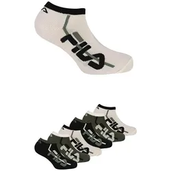 Freizeitsocken FILA "JUNIOR BOY INVISIBLE SOCKS", Kinder, Gr. 23-26, military, Baumwollmischung, bestickt, mehrfarbig, Socken, Bequemes Fußbett für optimalen Komfort