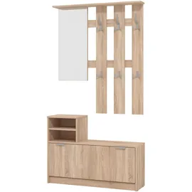 INOSIGN Ravenna Dielenschrank 100 x 29 x 191,5 cm braun