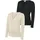 MAMA LICIOUS Umstandsshirt "MLKERRIE TESS LS JRS TOP 2-P NOOS", Damen, Gr. XL, schwarz (birch pack:schwarz), Jersey, Obermaterial: 95% Baumwolle, 5% Elasthan, unifarben, figurbetont normal, V-Ausschnitt, Shirts Umstandsshirt
