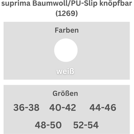 SUPRIMA Inkontinenzslip knöpfbar weiß Gr.44/46