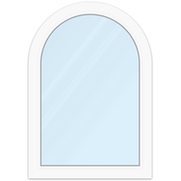 Bogenfenster, Rundbogenfenster aus Kunststoff, aluplast IDEAL 4000, Weiß, 600 x 1000 mm, 2-fach Verglasung, individuell konfigurieren