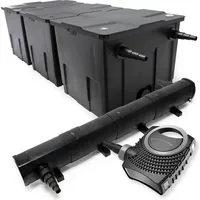 Wiltec Wiltec, + Gartenteich, Set: Teichfilter 90000l 72W UVC