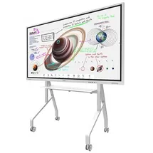 Samsung Flip Pro WM75B Flipchart 190,5 cm 75 Zoll + Neomounts Move Go Rollwagen