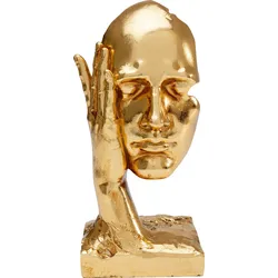 Dekoobjekt KARE DESIGN "Deko Objekt In my Mind Gold 30cm", gold (goldfarben), B:13,5cm H:29,5cm T:13,5cm, Polyresin, Dekofiguren