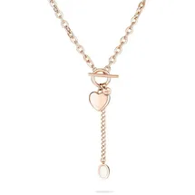 FYNCH-HATTON Kette Heart x Cabochon Roségold