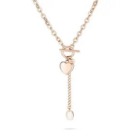 FYNCH-HATTON Kette Heart x Cabochon Roségold
