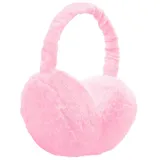 UQTUKO Ohrenwärmer, Faltbare Winter Ohrenschützer Verstellbarer Plüsch Earmuffs Warme Kälteschutz Kalte Ohrenschützer für den Winter Reiten für Damen, Herren und Kinder, Rosa - Einheitsgröße