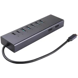 Lindy DST-Mini Duo, USB C Laptop Mini Dockingstation 2x 4K HDMI
