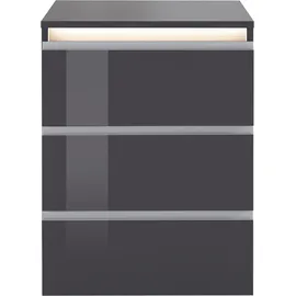 INOSIGN Kommode "Mailand", grau (anthrazit hochglanz), B:50cm H:66cm T:40cm, Sideboards, Kommode, Höhe 66 cm