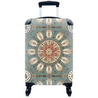 MuchoWow Handgepäckkoffer Mandala - Retro - Bohème - Muster, 4 Rollen, Reisetasche mit rollen, Handgepäck für Ferien, Trolley, Reisekoffer bunt