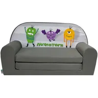 FORTISLINE – Kindersofa Mini ausklappbar 40x78x45cm - Kindersofa für Kinder 2in1 - Kindercouch ausklappbar - Schlafcouch aus Schaumstoff - Abnehmbarer Bezug - Viele Motive