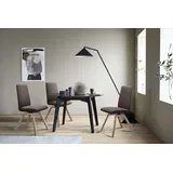 Polsterstuhl STRESSLESS "Laurel", braun (chocolate paloma, schwarz), B:49cm H:92cm T:59cm, Leder PALOMA: PALOMA ist ein durchgefärbtes Semianilin-Möbelleder mit natürlicher Narbung., Stühle, Polsterstuhl, Low Back, Größe M, mit schräggestellten Beinen in Schwarz