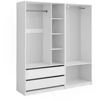 Vicco Kleiderschrank Elmo, Weiß 100 x 200 cm Set