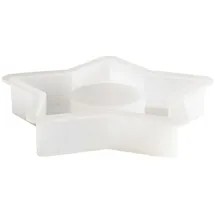 Rico Design Silikon Gießform Teelichthalter Stern, 11,5 x 11 x 2 cm / Außenmaß Silikonform 12,4 x 12,4 x 2,2 cm