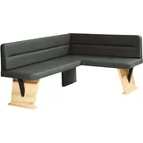 Home Affaire Eckbank HOME AFFAIRE "Laros", grau (anthrazit, dekor eiche ontario), B:182cm H:87,5cm T:141cm, Massivholz, Spanplatte, Sitzbänke, Eckbank, Bezug in verschiedenen Qualitäten und Farben