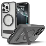 Spigen Ultra Hybrid S MagFit für MagSafe [Verbesserte Magnestärke] Stoßfest Kratzfest Handyhülle Case -Frost Grey