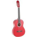 Gewa Konzertgitarre, Gitarre Basic, Korpus Linde, Griffbrett Pakkaholz, verchromte Mechaniken, 3/4 rot