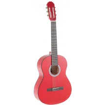 Gewa Konzertgitarre, Gitarre Basic, Korpus Linde, Griffbrett Pakkaholz, verchromte Mechaniken, 3/4 rot