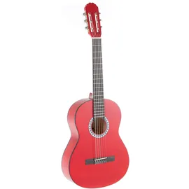 Gewa Konzertgitarre, Gitarre Basic, Korpus Linde, Griffbrett Pakkaholz, verchromte Mechaniken, 3/4 rot