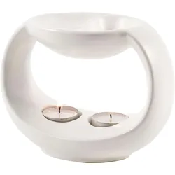 Duftlampe PAJOMA "Yin", weiß, B:10cm H:14cm Ø:10cm, Keramik, Duftlampen, hochwertige Verarbeitung