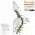 DOLLE Mittelholmtreppe Cork 75-79 cm Holz/Metall Perlgrau
