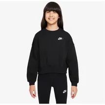 Nike Sportswear Club Fleece Boxy Crewneck Sweatshirt Mädchen 010 black/white M 137-146 cm