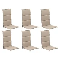 GO-DE Stuhlauflagen Hochlehner 6er Set WOLI, Creme - Hochlehner