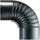 FireFix Ofenrohrbogen 90° Stahl Ø 120 mm schwarz