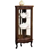 Xlmoebel Eckvitrine Glasregal mit Glasfront im modernen Design – elegante Eckvitrine (1-St., Eckvitrine) Hergestellt in Europa braun