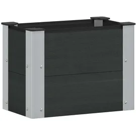 vidaXL Hochbeet 50 x 30 x 36 cm Schwarz