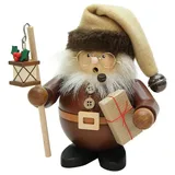 Christian Ulbricht Räuchermann Weihnachtsmann mit Laterne 15,5 cm beige