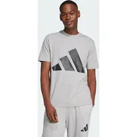 adidas Essentials Big Logo Kurzarm-T-Shirt Medium Grey Heather / Black S