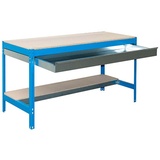 Proregal PROREGAL® Werkbank Werkbank Buffalo, verschiedene Größen, Traglast 600kg blau 150 cm x 84 cm x 76 cm