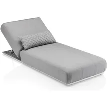 Kettler EGO Sonnenliege 90 x 90 x 0 cm Silber/Flanelle