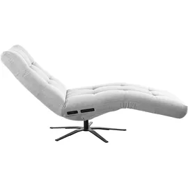 KAWOLA Relaxliege LETICIA Feincord 0 x 0 x 0 cm Silber mit Relax-Funktion