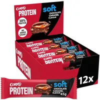 Corny Protein Riegel Corny Soft Chocolate-Caramel Flavor, 30% Protein, Eiweißriegel ohne Zuckerzusatz, Vorratsbox 12x45g