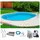 my pool bwt Ovalpool Set 6-tlg. 800 x 400 x 135 cm weiß/hellblau inkl. Sandfilteranlage