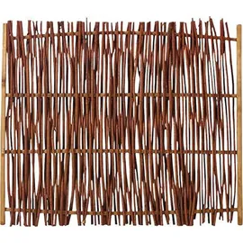 Plus Zaunelement Luxus Weide 120 x 110 cm 2 Stück Braun
