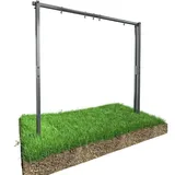 QLS Stahl Schaukelgestell Metall Doppelschaukel für zwei Kinder Hängemattegestell 8354 - 260 cm X 280 cm X 150 cm